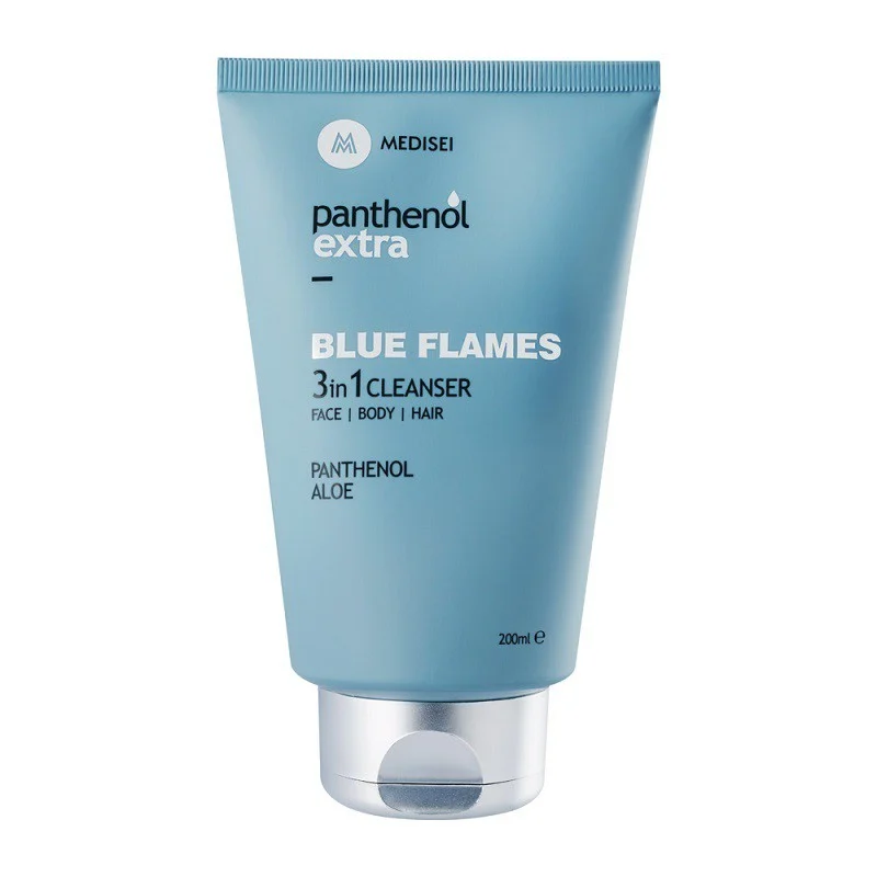 Panthenol Extra 3in1 Cleanser Men Blue Flames 200ml or 500ml - Image 2