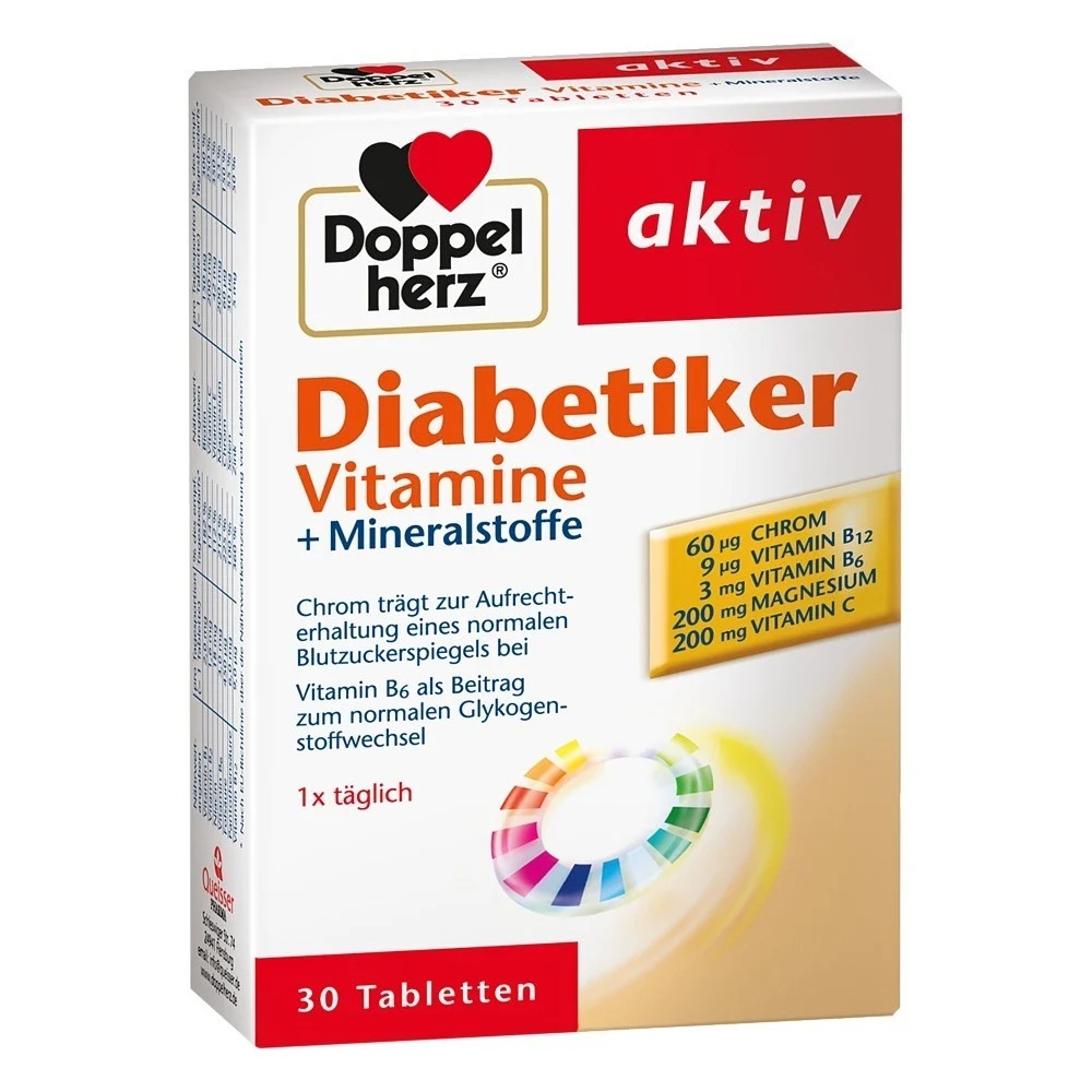 Doppel Herz Aktiv Diabetiker Vitamins & Minerals 30tbls